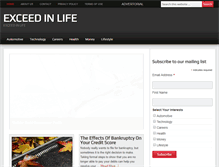 Tablet Screenshot of exceedinlife.com